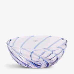 HAY Spin Striped Glass Bowl 8.5cm Set Of Two