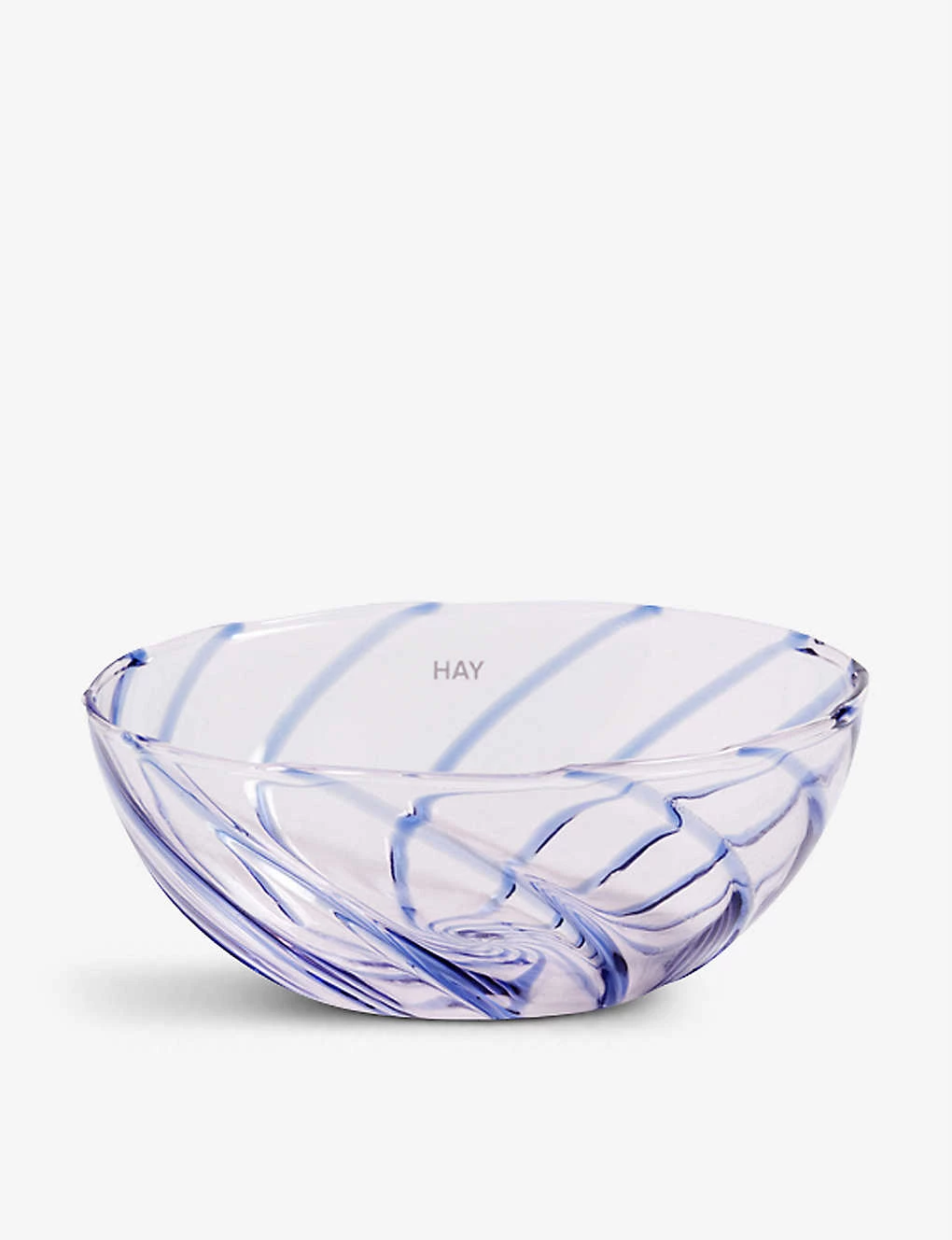 HAY Spin Striped Glass Bowl 8.5cm Set Of Two 3 HAY Spin Striped Glass Bowl 8.5cm Set Of Two