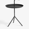 HAY DLM Powder-coated Steel Side Table 58cm X 38cm Black