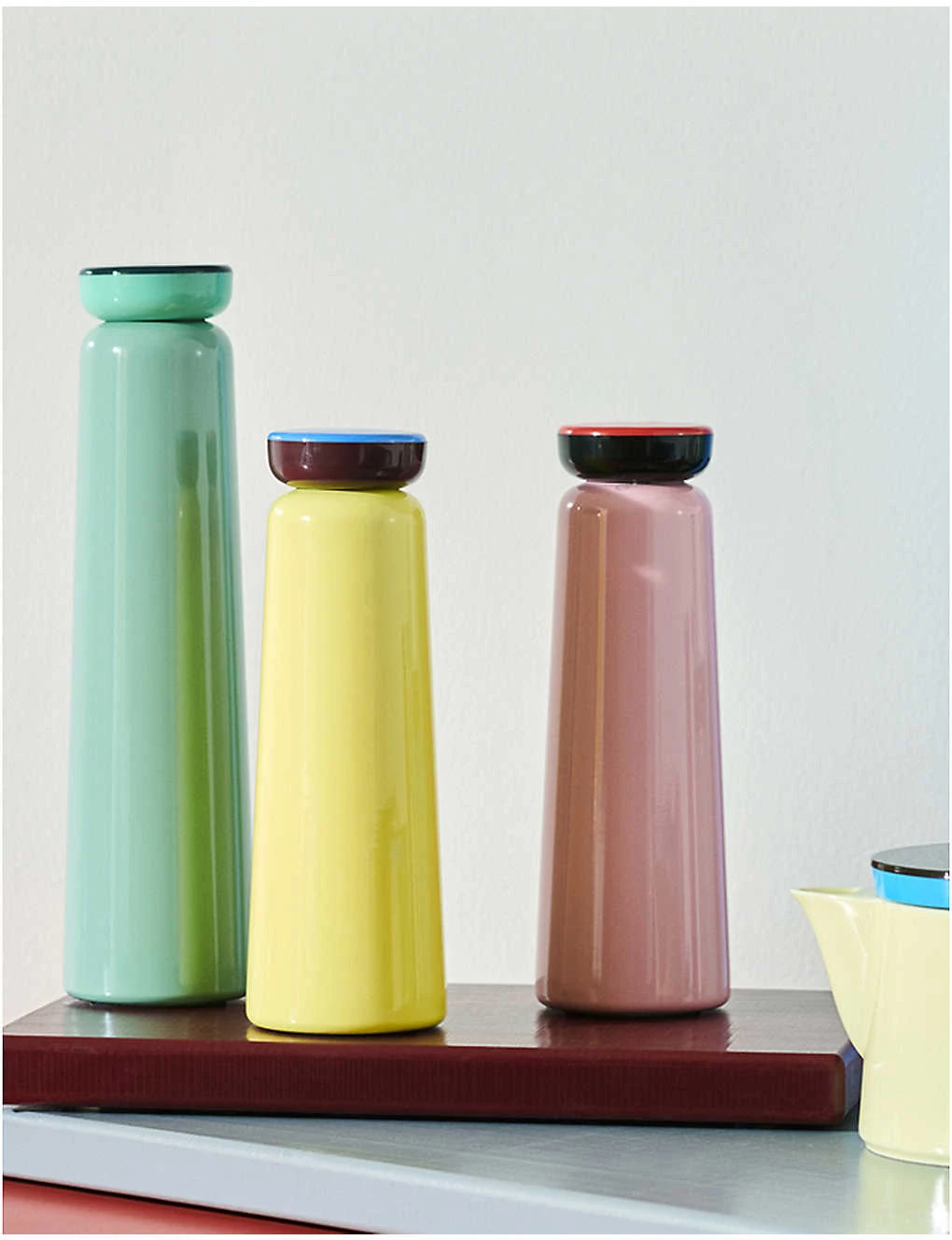 HAY Sowden Small Stainless Steel And Plastic Bottle 350ml 3 HAY Sowden Small Stainless Steel And Plastic Bottle 350ml