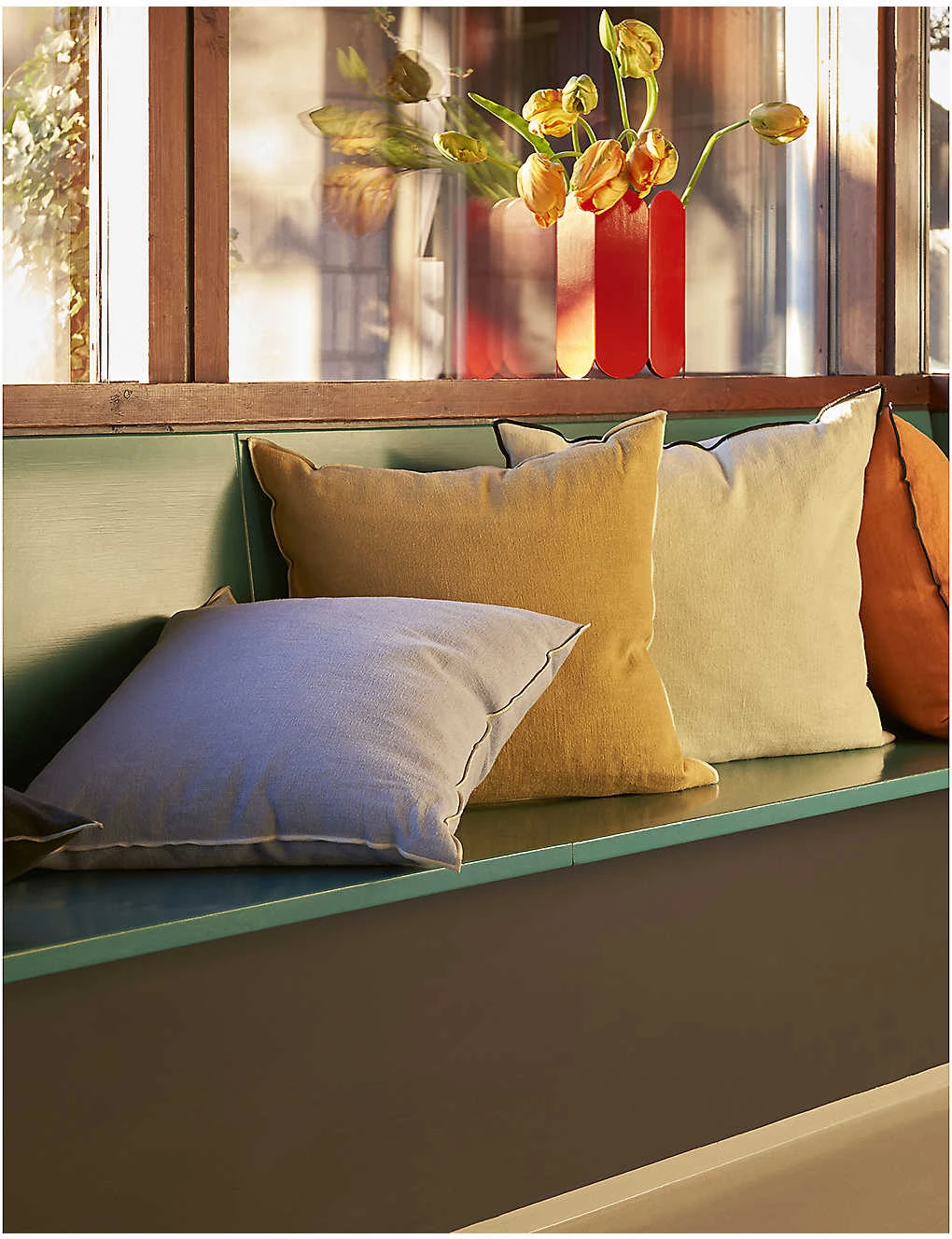 HAY Outline Contrast-trim Linen And Cotton-blend Cushion 50cm X 50cm 4 HAY Outline Contrast-trim Linen And Cotton-blend Cushion 50cm X 50cm - Image 2