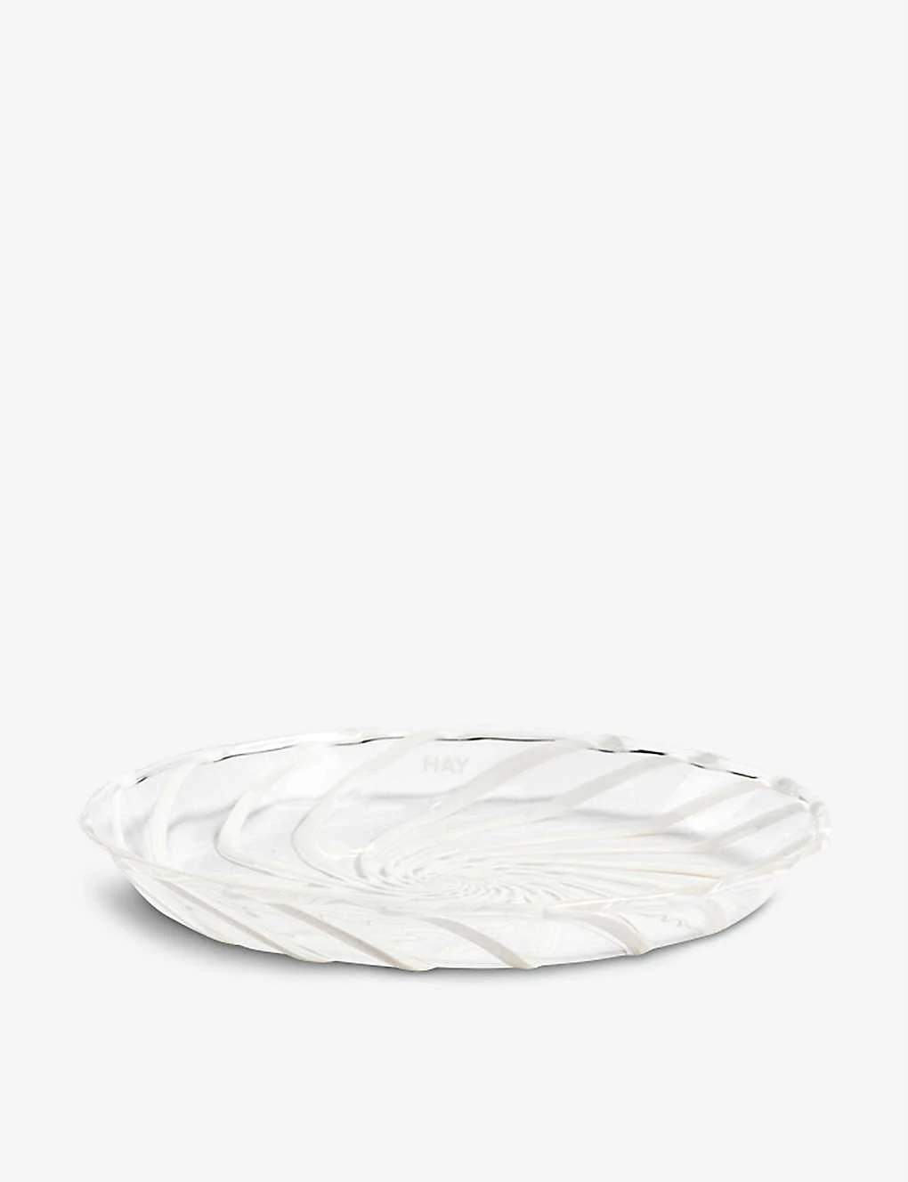 HAY Spin Striped Glass Saucer 11cm Set Of Two 3 HAY Spin Striped Glass Saucer 11cm Set Of Two