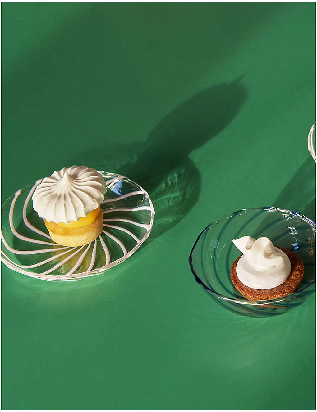 HAY Spin Striped Glass Saucer 11cm Set Of Two 4 HAY Spin Striped Glass Saucer 11cm Set Of Two - Image 2