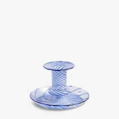 HAY Flare Stripe Glass Candle Holder 11cm