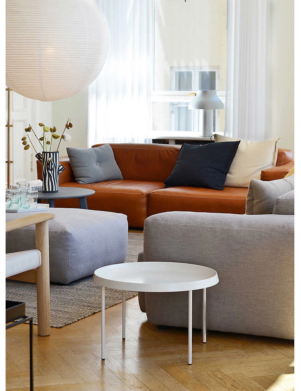 HAY Tulou Circular Steel Coffee Table 55cm X 35cm Cream 4 HAY Tulou Circular Steel Coffee Table 55cm X 35cm Cream - Image 2