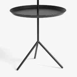 HAY DLM Powder-coated Steel Side Table 65cm X 48cm Black