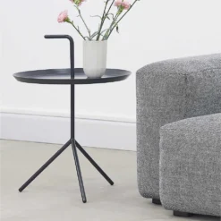 HAY DLM Powder-coated Steel Side Table 65cm X 48cm Black -HAY Store Online unnamed file 281