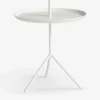 HAY DLM Powder-coated Steel Side Table 65cm X 48cm White
