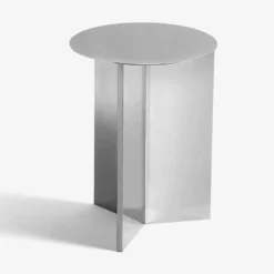 HAY Slit Polished Side Table 47cm X 35cm Silver -HAY Store Online unnamed file 341