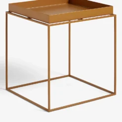 HAY Removable Square Steel Tray Table 44cm Brown