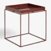 HAY Cube Powder-coated Steel Tray Table 40cm X 40cm Brown