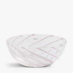 HAY Spin Striped Glass Bowl 8.5cm Set Of Two