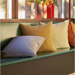 HAY Outline Contrast-trim Linen And Cotton-blend Cushion 50cm X 50cm -HAY Store Online unnamed file 400