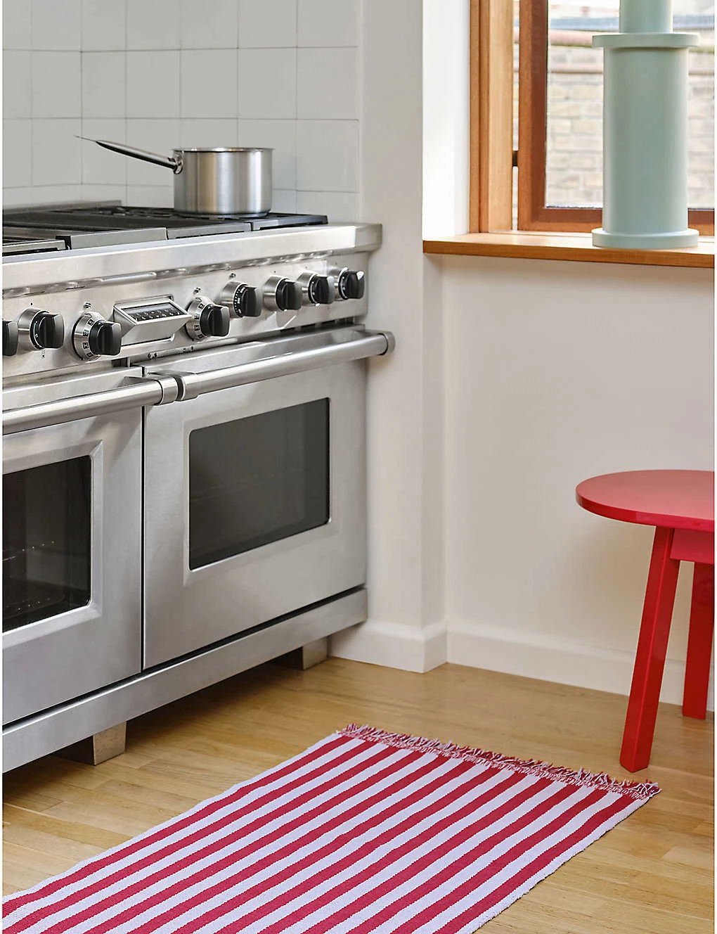 HAY Stripes And Stripes Fringed Cotton Rug 60cm X 200cm 4 HAY Stripes And Stripes Fringed Cotton Rug 60cm X 200cm - Image 2