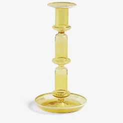 HAY Flare Tall Borosilicate Glass Candleholder 21cm
