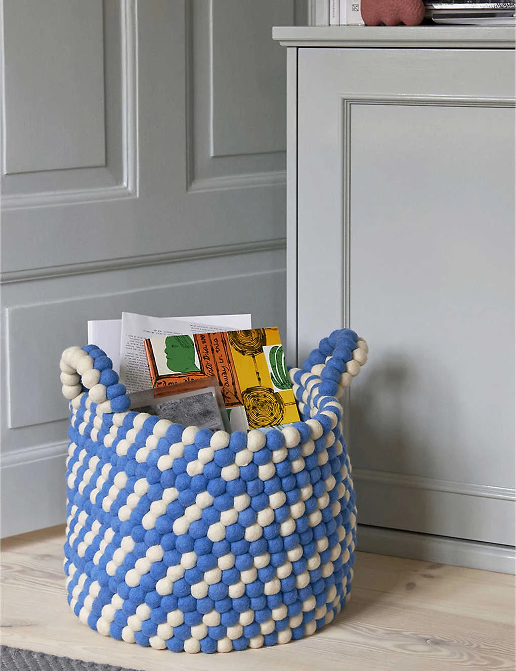 HAY Beaded Wool Basket 40cm 4 HAY Beaded Wool Basket 40cm - Image 2