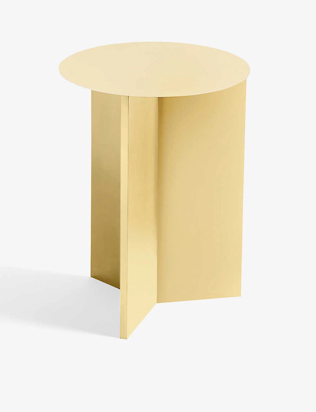 HAY Slit Powder-coated Side Table 47cm X 35cm Pale Yellow 5 HAY Slit Powder-coated Side Table 47cm X 35cm Pale Yellow - Image 3